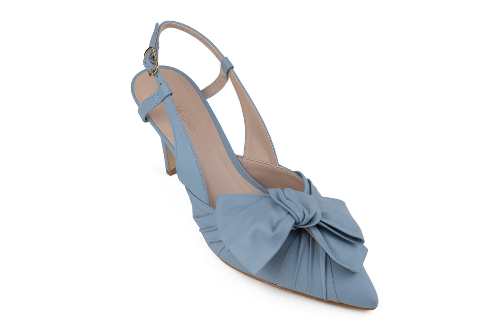 Slingback Beta Salto Médio Azul