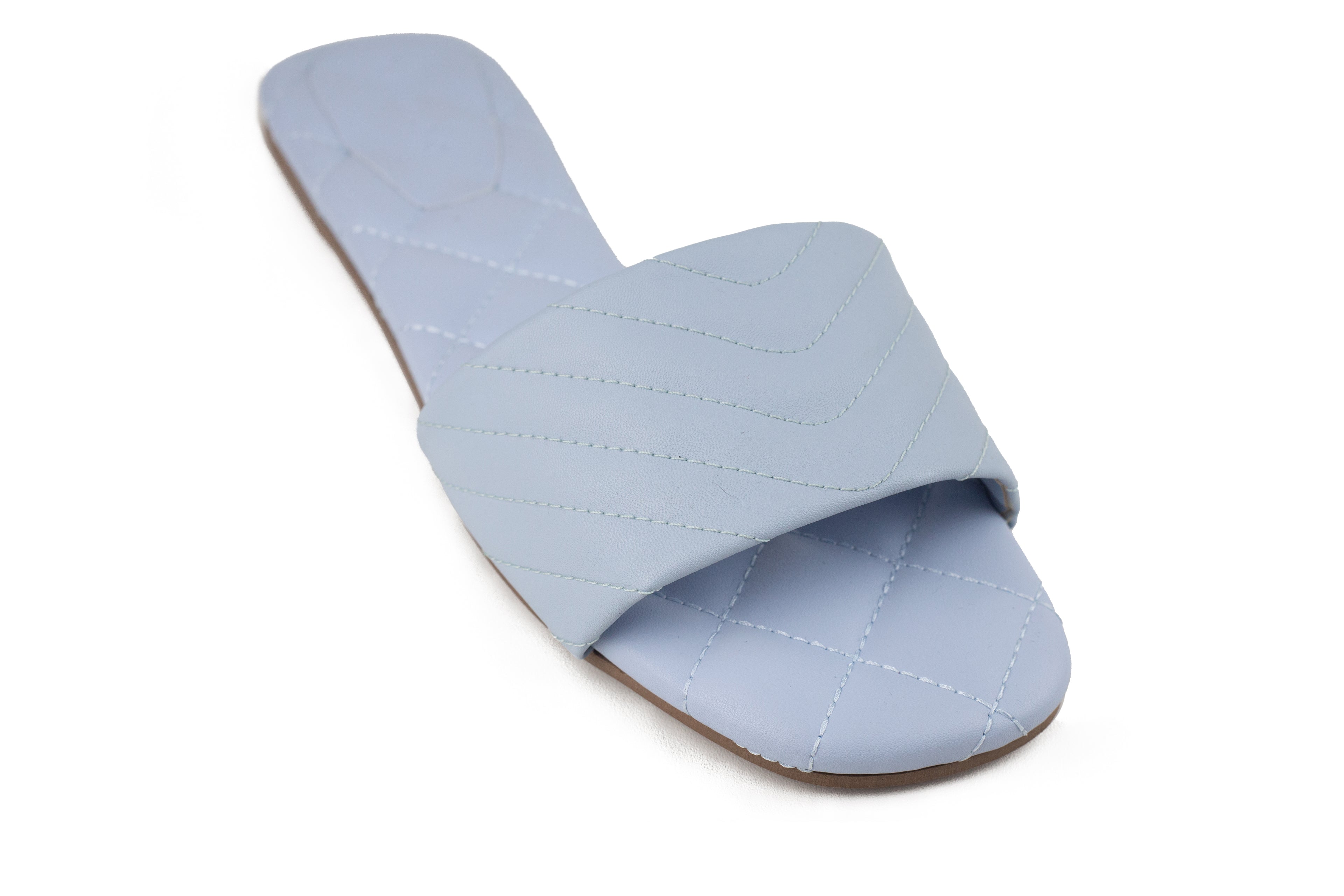 Rasteira Amor Perfeito Salto Baixo Azul