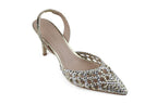 Slingback Izabel Salto Médio Dourado