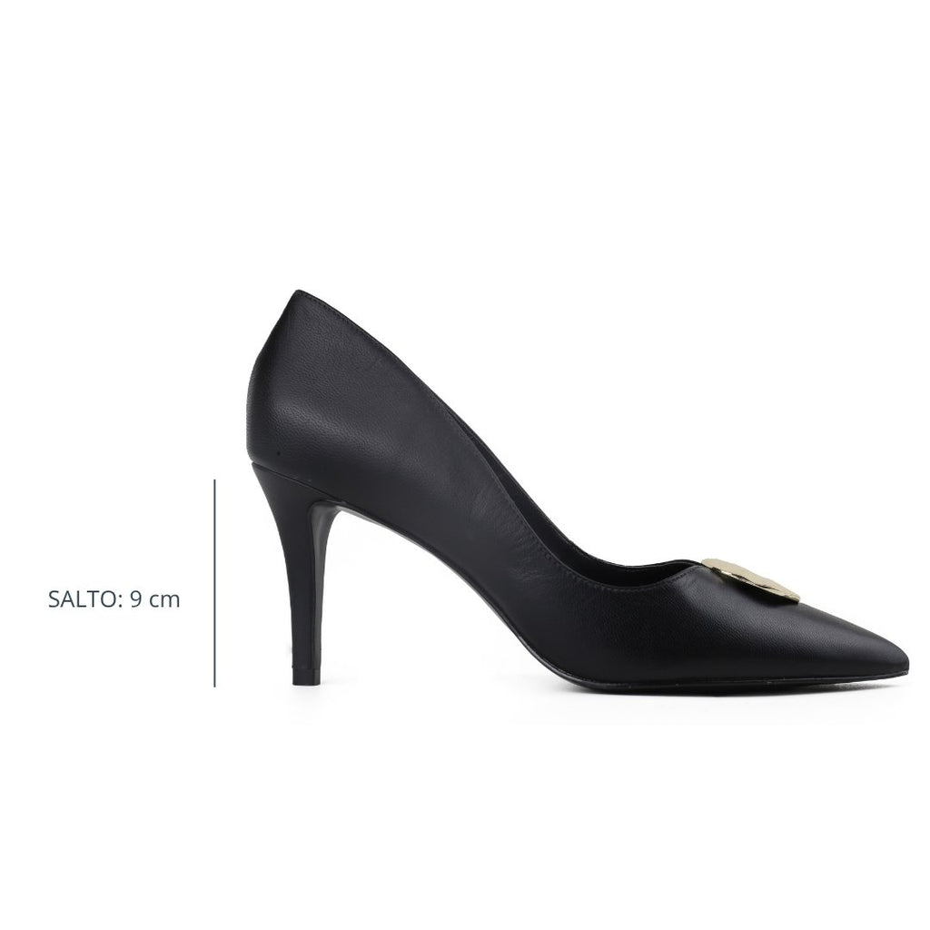 Scarpin Maria Salto Médio Preto