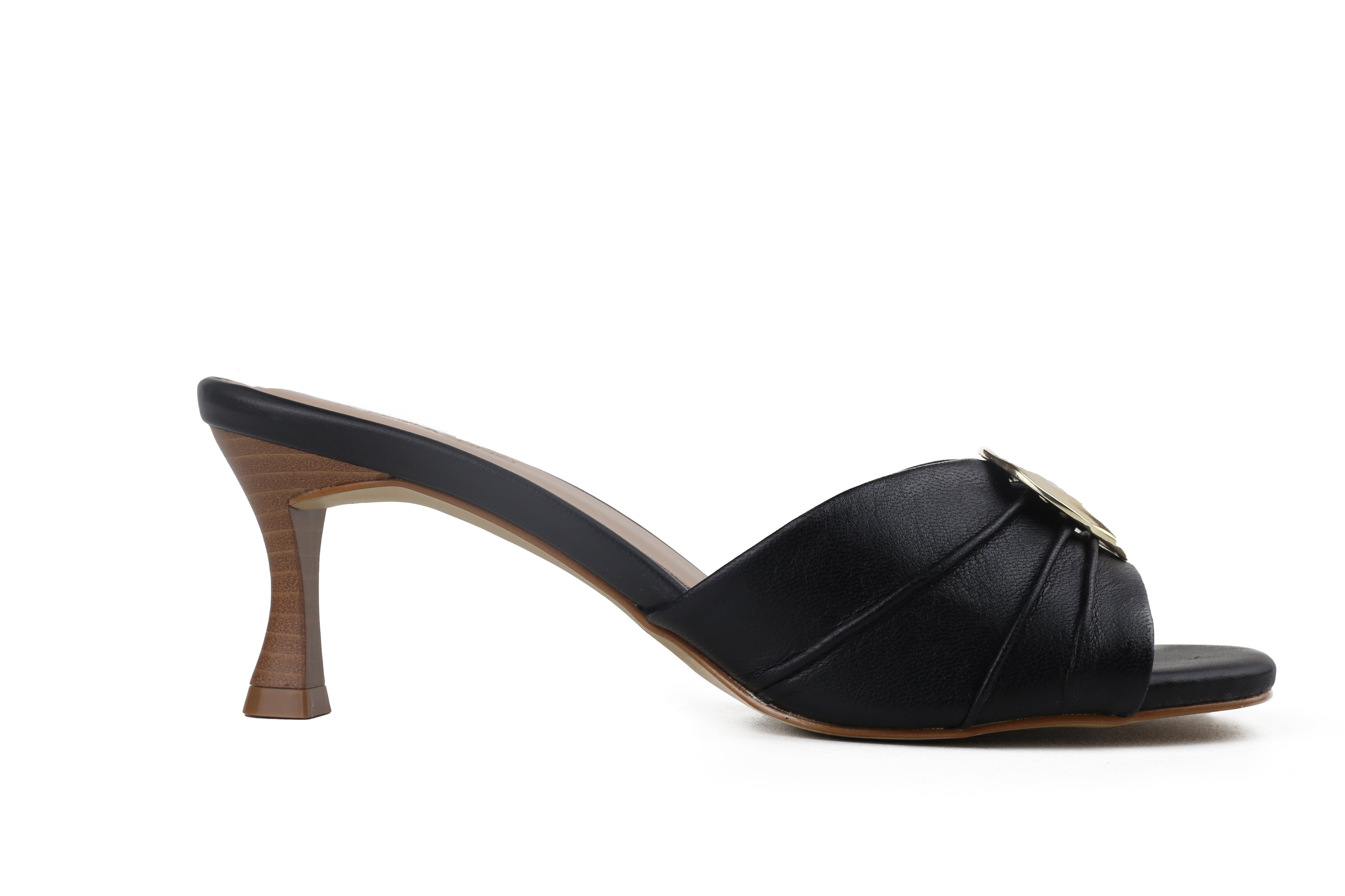 Tamanco Maria Salto Baixo Preto