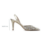 Slingback Izabel Salto Médio Dourado